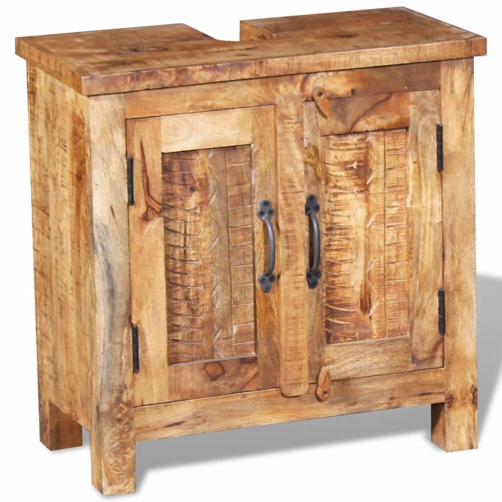 vidaXL Bathroom Furniture Set | Various shades of brown | Solid mango wood