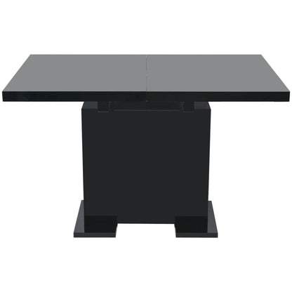 vidaXL Extendable Dining Table High Gloss Black