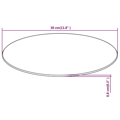 243624 vidaXL Table Top Tempered Glass Round 300 mm
