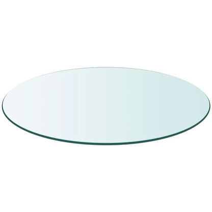 vidaXL Table Top Tempered Glass Round 400 mm