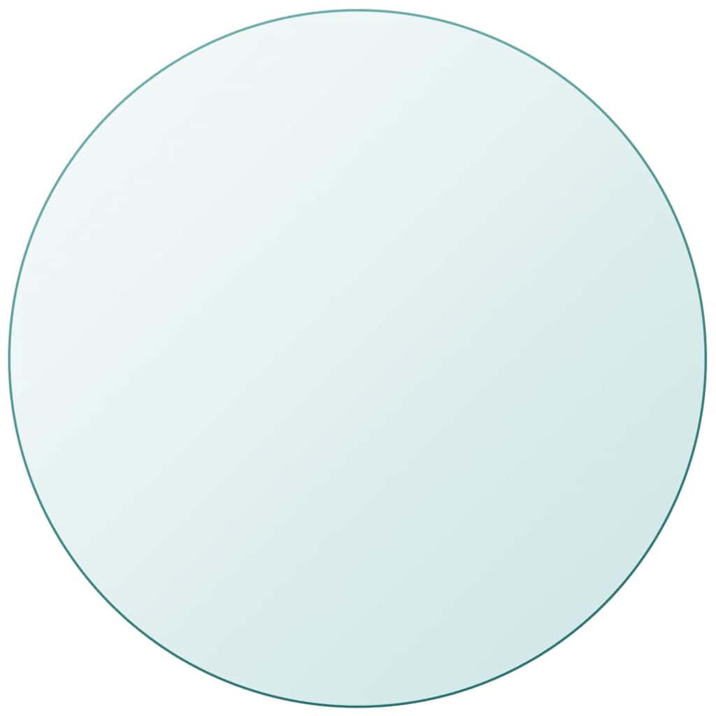 vidaXL Table Top | Clear | Tempered Glass | 50 cm diameter | Scratch-resistant