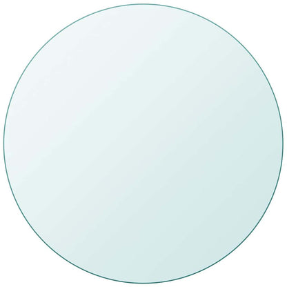vidaXL Table Top | Clear | Tempered Glass | 50 cm diameter | Scratch-resistant