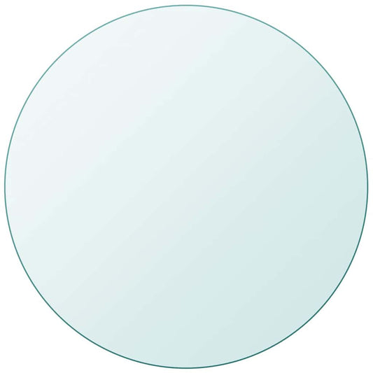 vidaXL Table Top | Clear | Tempered Glass | 50 cm diameter | Scratch-resistant