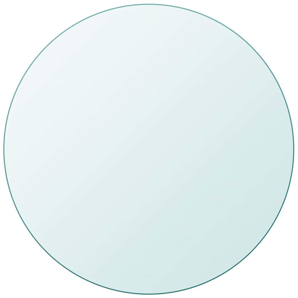 vidaXL Table Top | Transparent | Tempered Glass | 60 cm Diameter | Table Top