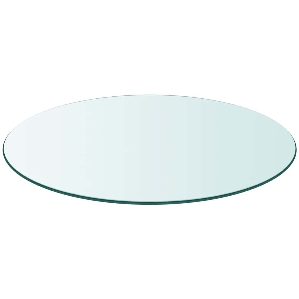vidaXL Table Top | Transparent | Tempered Glass | 60 cm Diameter | Table Top