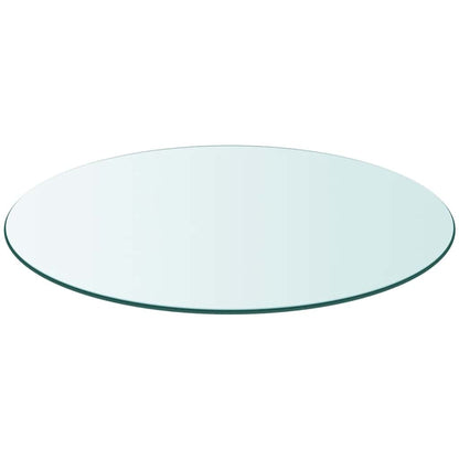 vidaXL Table Top | Transparent | Tempered Glass | 60 cm Diameter | Table Top