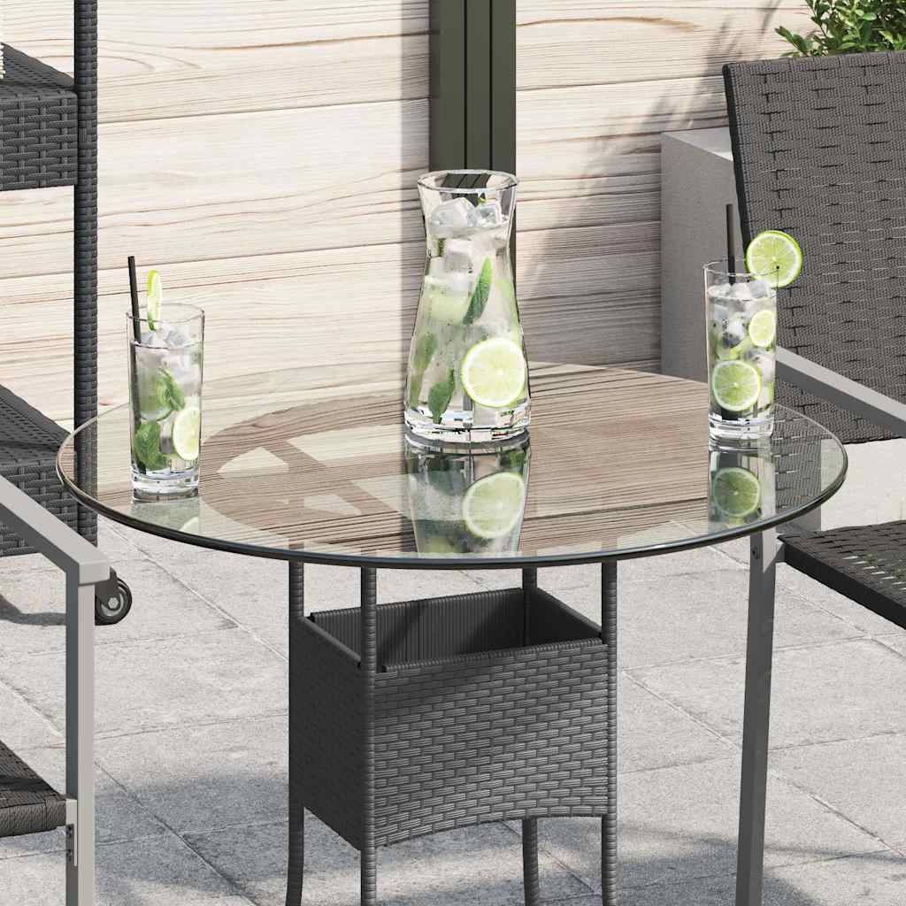 243627 vidaXL Table Top Tempered Glass Round 600 mm