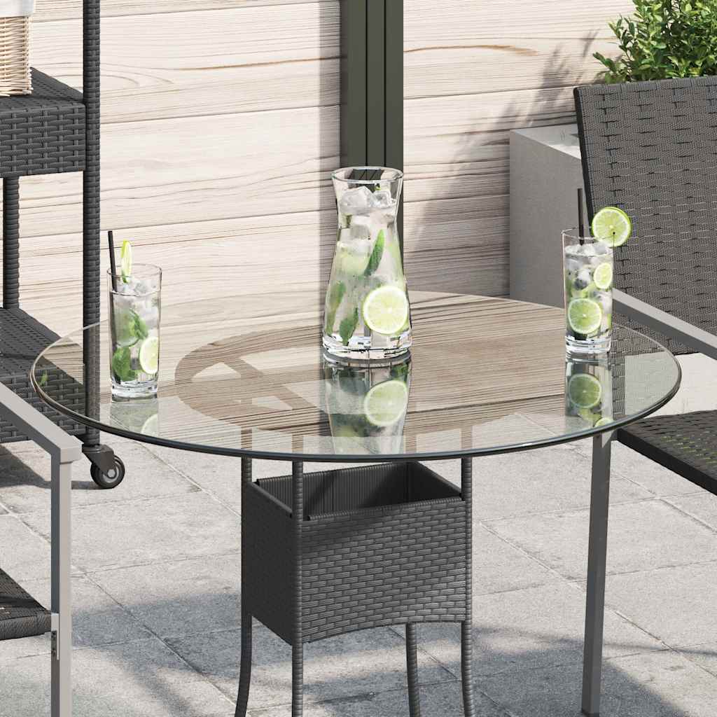 vidaXL Table Top Tempered Glass Round 700 mm