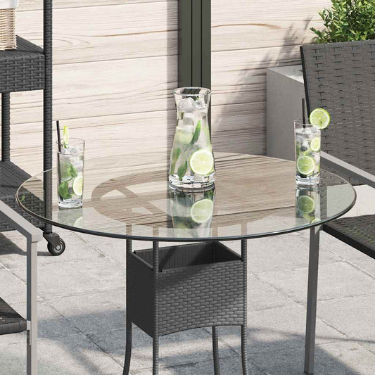 vidaXL Table Top Tempered Glass Round 700 mm