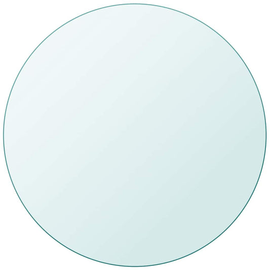 243629 vidaXL Table Top Tempered Glass Round 80 cm