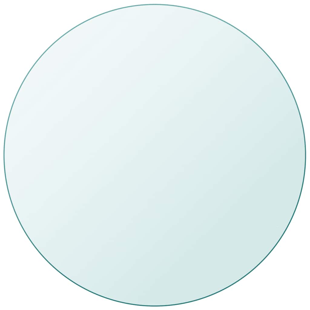 vidaXL Table Top Tempered Glass Round 80 cm