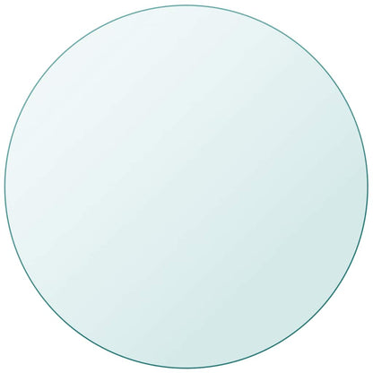 vidaXL Table Top Tempered Glass Round 80 cm
