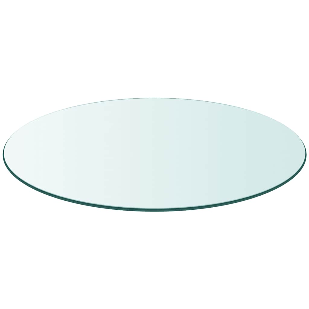 vidaXL Table Top Tempered Glass Round 80 cm
