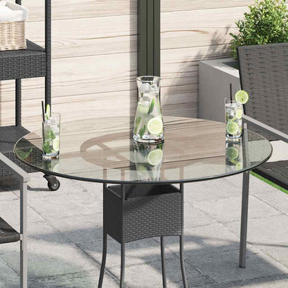 vidaXL Table Top Tempered Glass Round 80 cm