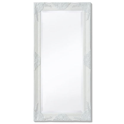 vidaXL Wall Mirror Baroque Style 100x50 cm White
