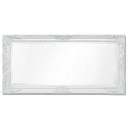 vidaXL Wall Mirror Baroque Style 100x50 cm White