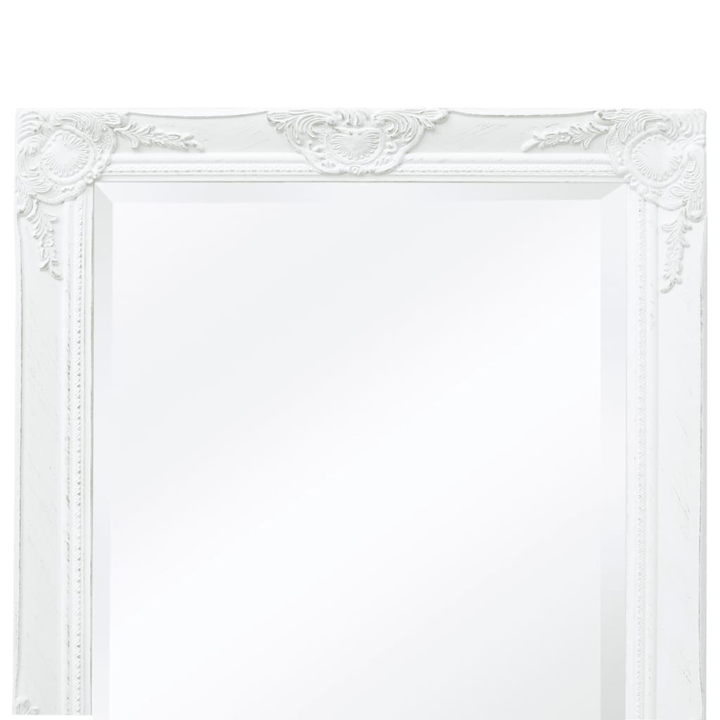 vidaXL Wall Mirror Baroque Style 100x50 cm White