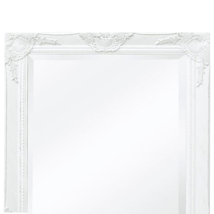 243679 vidaXL Wall Mirror Baroque Style 100x50 cm White