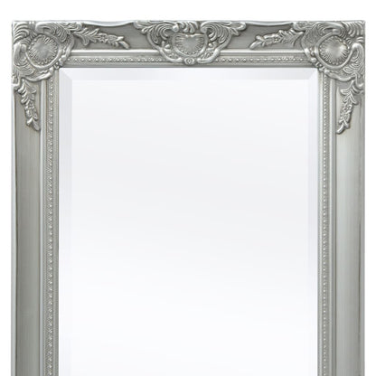 243681 vidaXL Wall Mirror Baroque Style 100x50 cm Silver