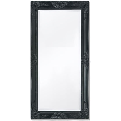 vidaXL Wall Mirror Baroque Style 100x50 cm Black