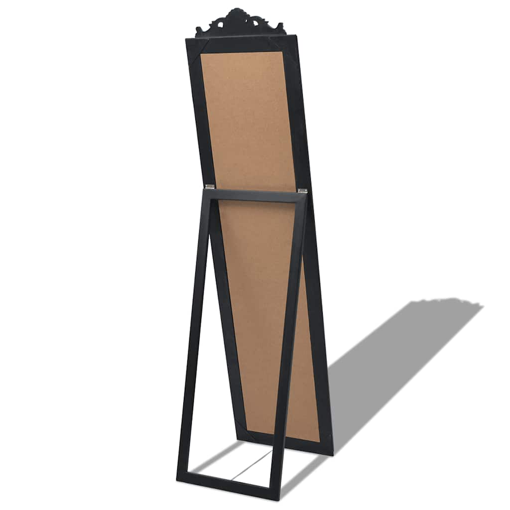 243694 vidaXL Free-Standing Mirror Baroque Style 160x40 cm Black