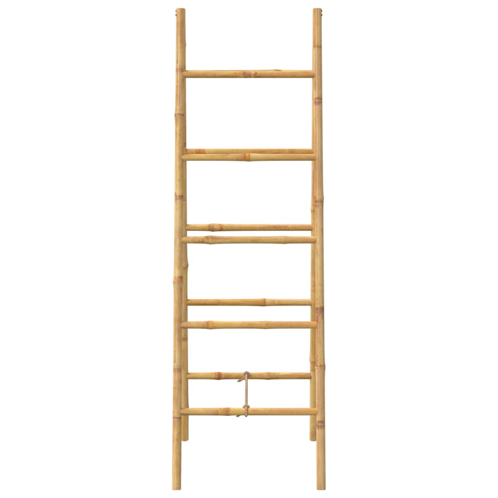vidaXL Double Towel Ladder with 5 Rungs Bamboo 50x160 cm