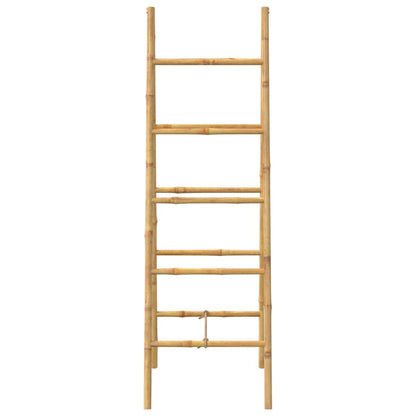 vidaXL Double Towel Ladder with 5 Rungs Bamboo 50x160 cm