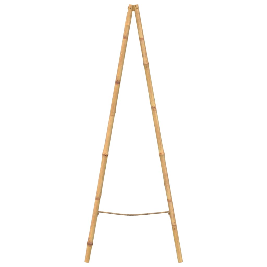 vidaXL Double Towel Ladder with 5 Rungs Bamboo 50x160 cm