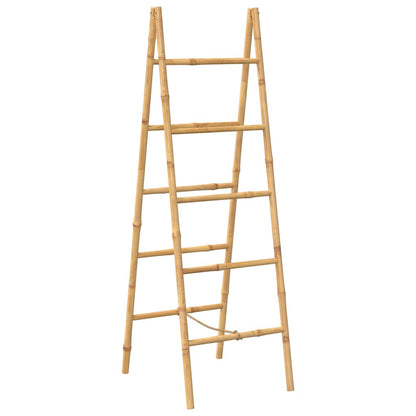 vidaXL Double Towel Ladder with 5 Rungs Bamboo 50x160 cm