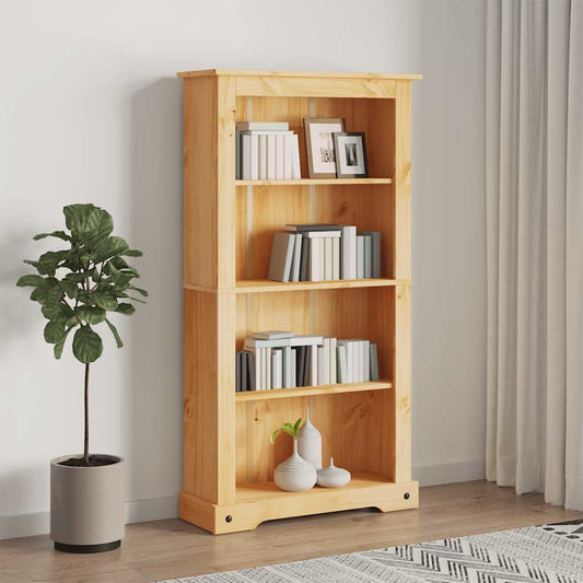 vidaXL 4-Tier Bookcase Mexican Pine Corona Range 80x29x150 cm