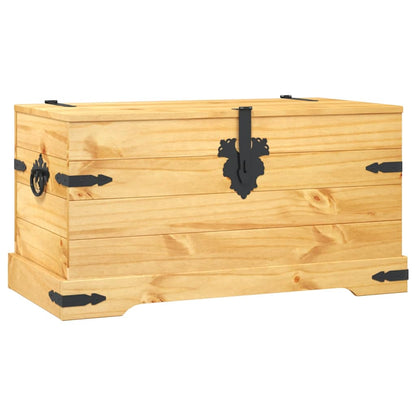 vidaXL Storage Trunk | Brown | Solid waxed pinewood | Medium | Storage Chest