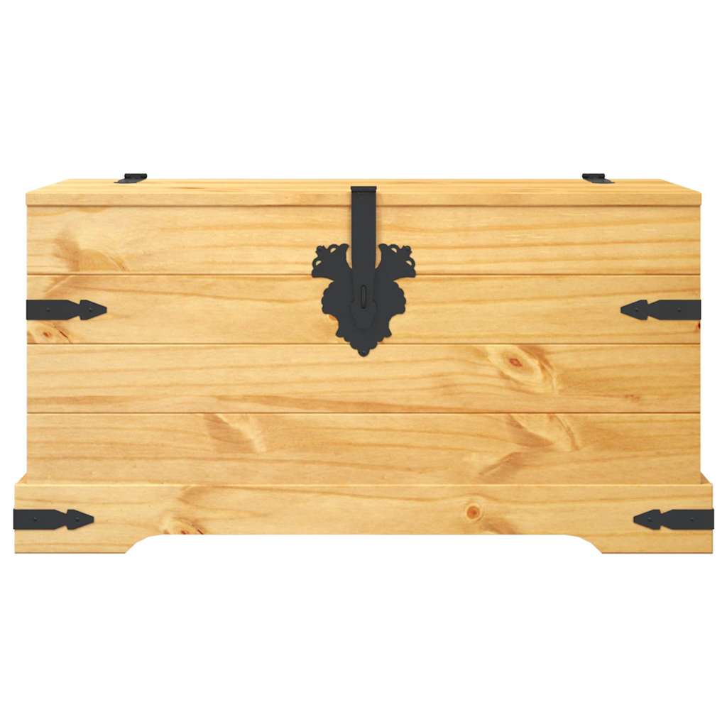 vidaXL Storage Trunk | Brown | Solid waxed pinewood | Medium | Storage Chest