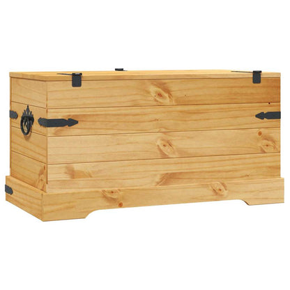 vidaXL Storage Trunk | Brown | Solid waxed pinewood | Medium | Storage Chest