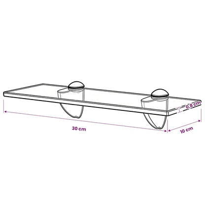243754 vidaXL Floating Shelf Glass 30x10 cm 8 mm