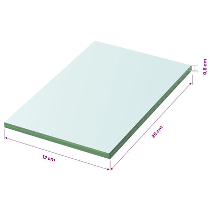 vidaXL Shelf Panel Glass Clear 20x12 cm