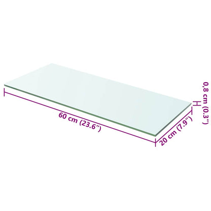 243824 vidaXL Shelf Panel Glass Clear 60x20 cm