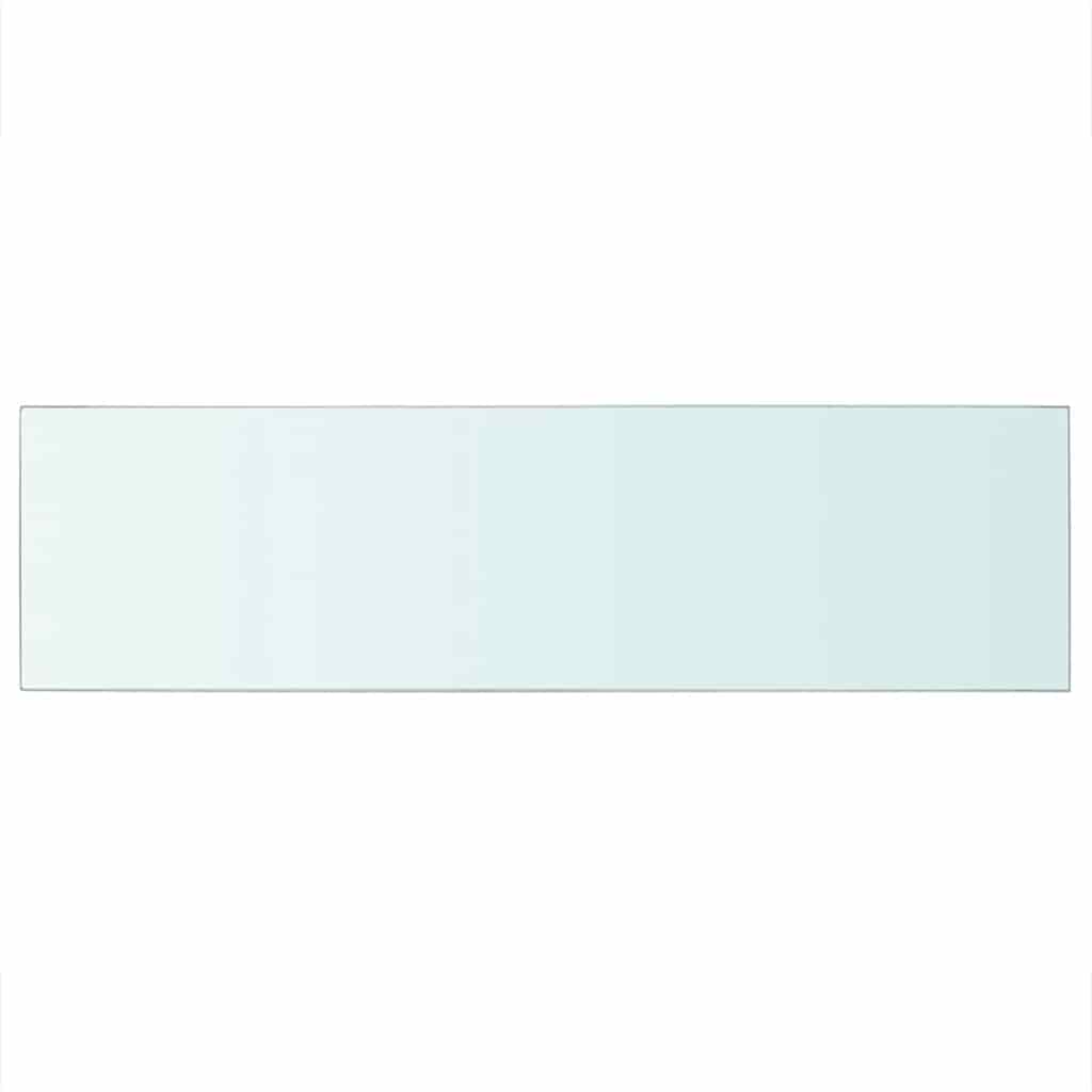 vidaXL Shelf Panel Glass Clear 90x25 cm
