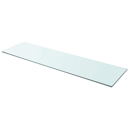 243851 vidaXL Shelf Panel Glass Clear 110x30 cm
