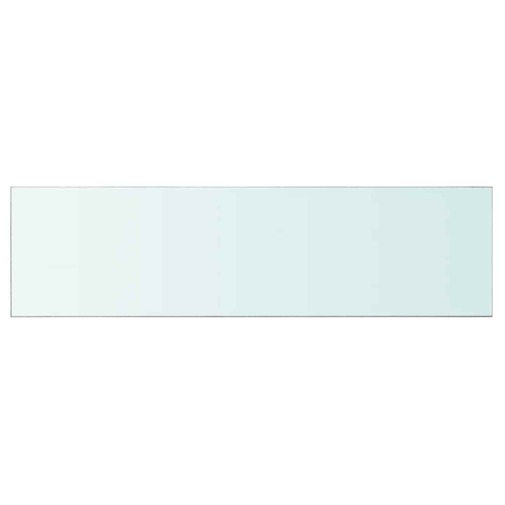 243851 vidaXL Shelf Panel Glass Clear 110x30 cm