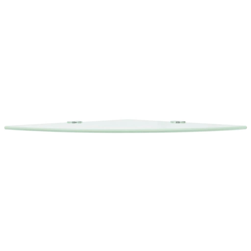vidaXL Corner Shelf with Chrome Supports Glass White 35x35 cm