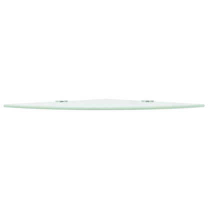 vidaXL Corner Shelf with Chrome Supports Glass White 35x35 cm