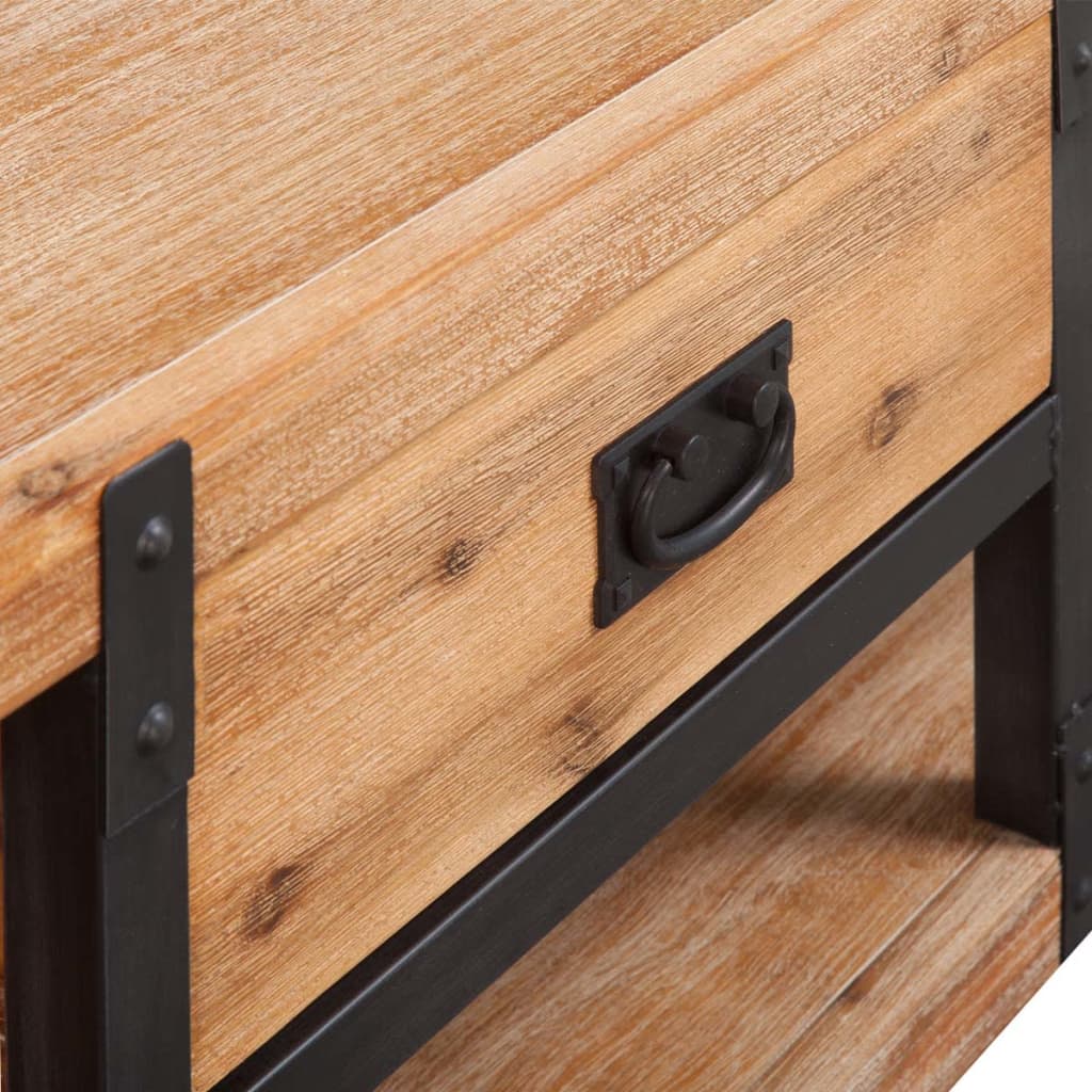 vidaXL TV Stand Solid Acacia Wood 140x40x45 cm