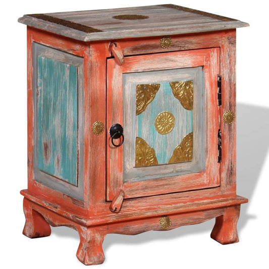 243969 vidaXL Nightstand Solid Mango Wood Orange