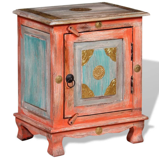 243969 vidaXL Nightstand Solid Mango Wood Orange