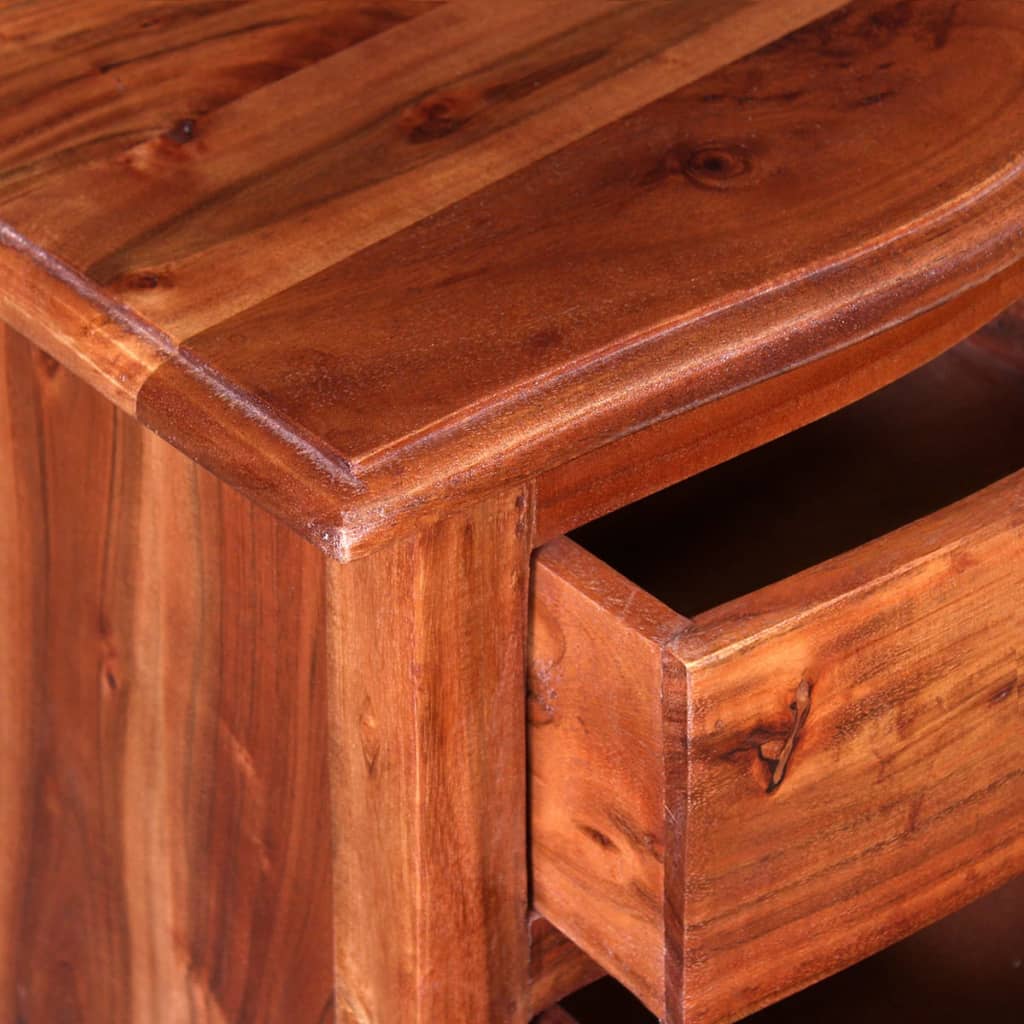 vidaXL Nightstands with Drawers 2 pcs Solid Acacia Wood