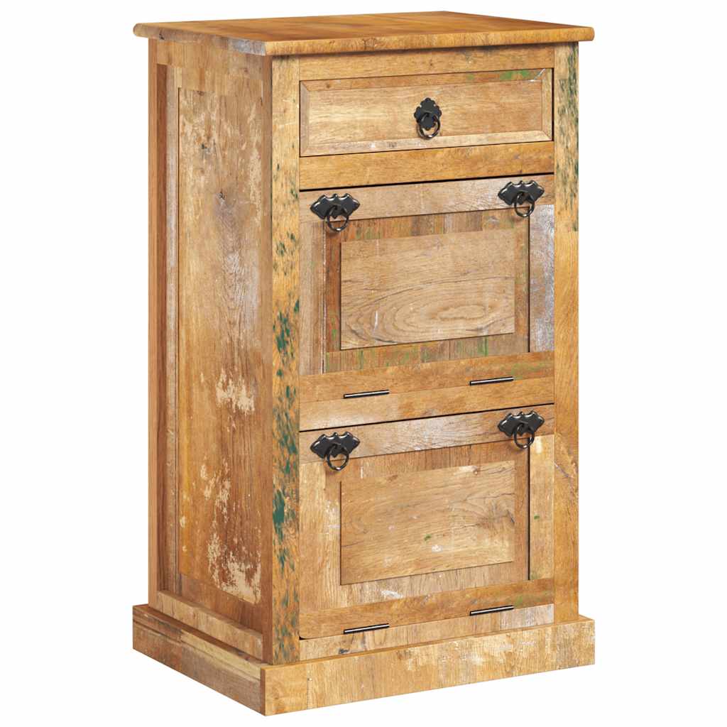 243974 vidaXL 4-Layer Shoe Cabinet with Drawer Solid Reclaimed Wood