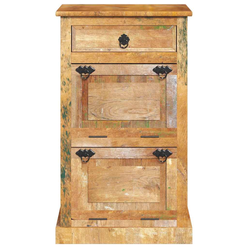 243974 vidaXL 4-Layer Shoe Cabinet with Drawer Solid Reclaimed Wood