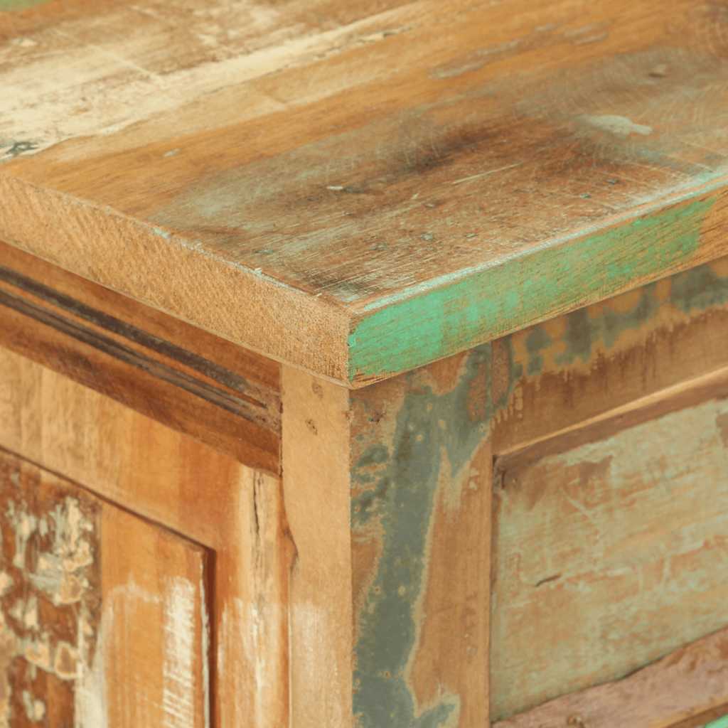 243974 vidaXL 4-Layer Shoe Cabinet with Drawer Solid Reclaimed Wood