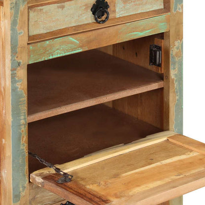243974 vidaXL 4-Layer Shoe Cabinet with Drawer Solid Reclaimed Wood