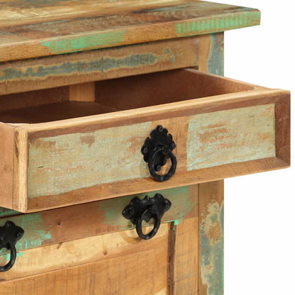 243974 vidaXL 4-Layer Shoe Cabinet with Drawer Solid Reclaimed Wood
